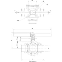 Inline Industries Sanitary Ball Valve, 507F